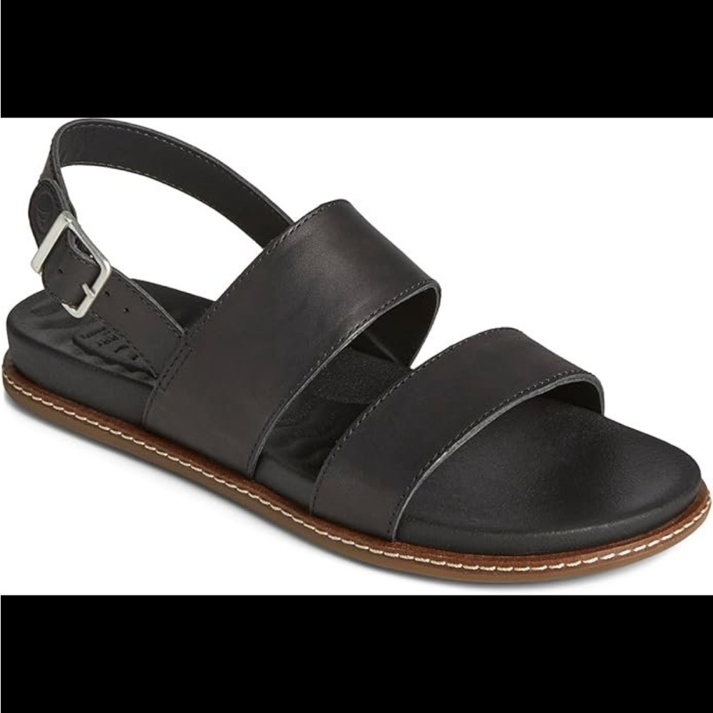 Sperry slingback sandals black